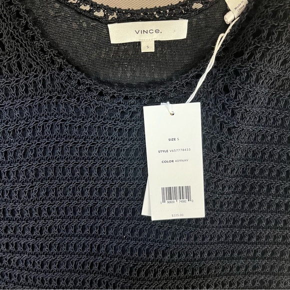 Vince Crochet Tank Top Womens Small in Black - Picture 10 of 12